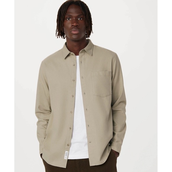 Frank & Oak Other - Frank And Oak The Yak Wool Flannel Shirt‎ Beige Size L